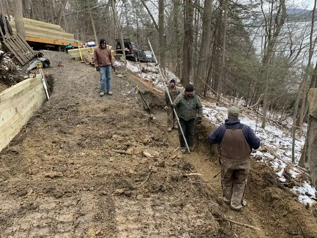 Septic system installation work