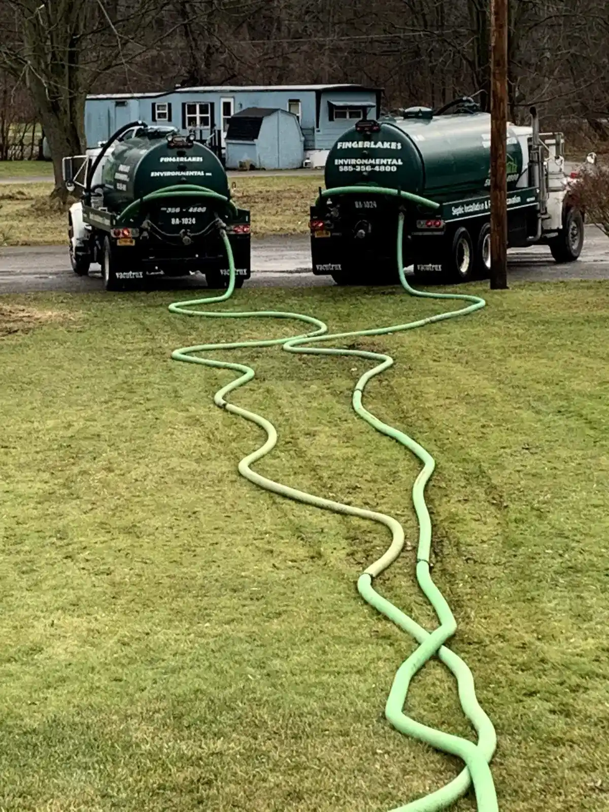 Pump truck operator at work